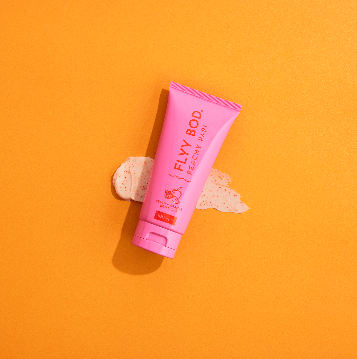 BOD Scrub | Peachy Papi Gentle Exfoliating BOD Scrub | 100 mL The BOD Scrub is giving hot skin vibesssss so you can scrub all your skin worries away bb! Our BOD Scrub is a rich, creamy body cleanser with orange jojoba beads to help gently exfoliate that b